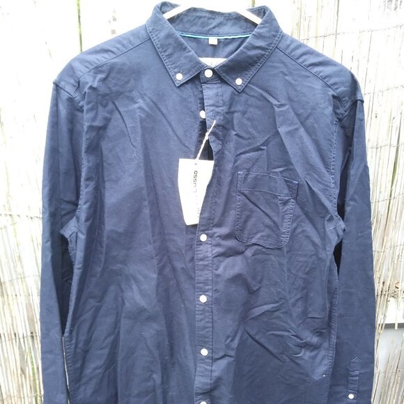 Piero Lusso Men's Navy Button Down - L - NWT - Picture 1 of 11